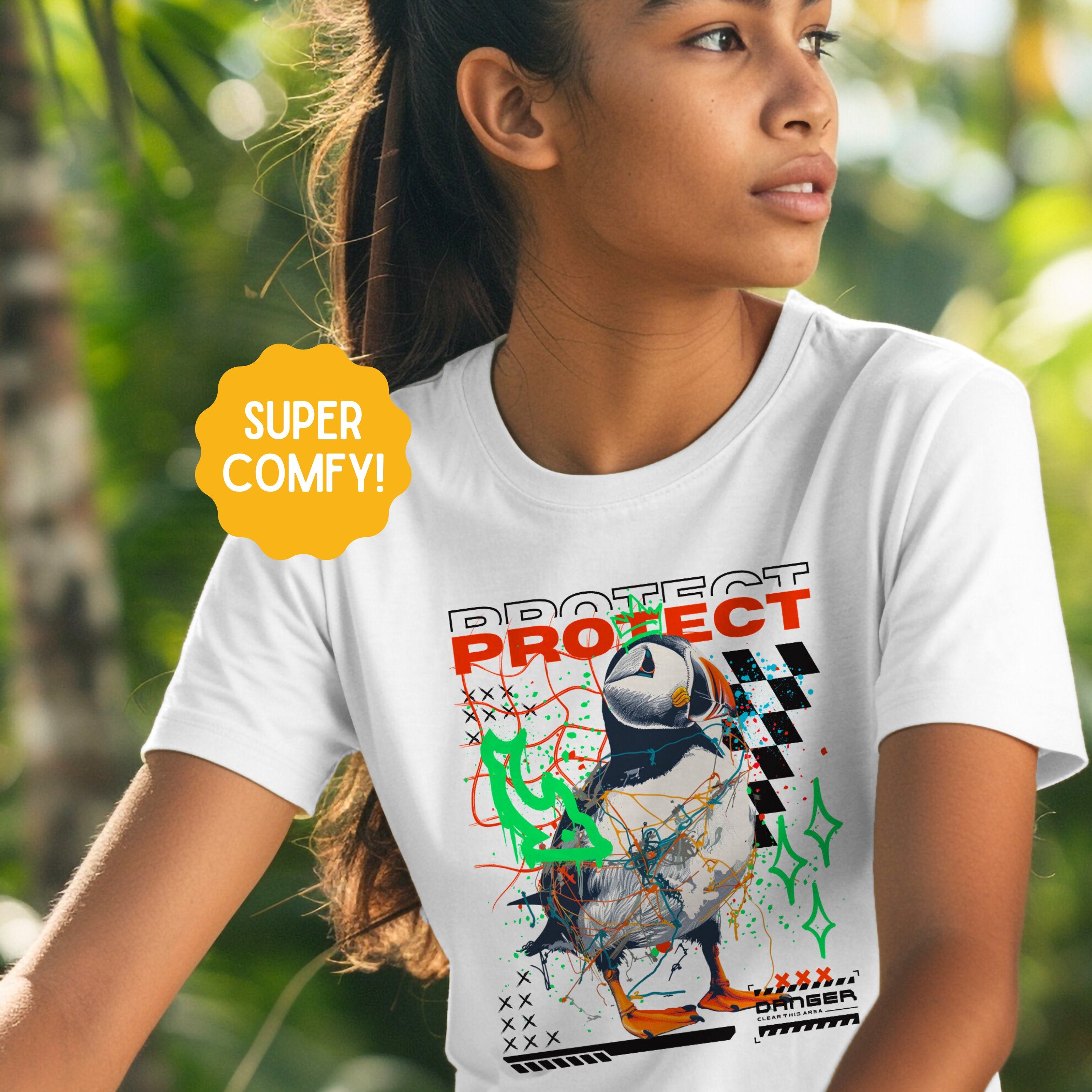 Protect Iceland Puffins Ocean Conservation Y2K Graphic Tee, Save The O –  Chromatic Safari