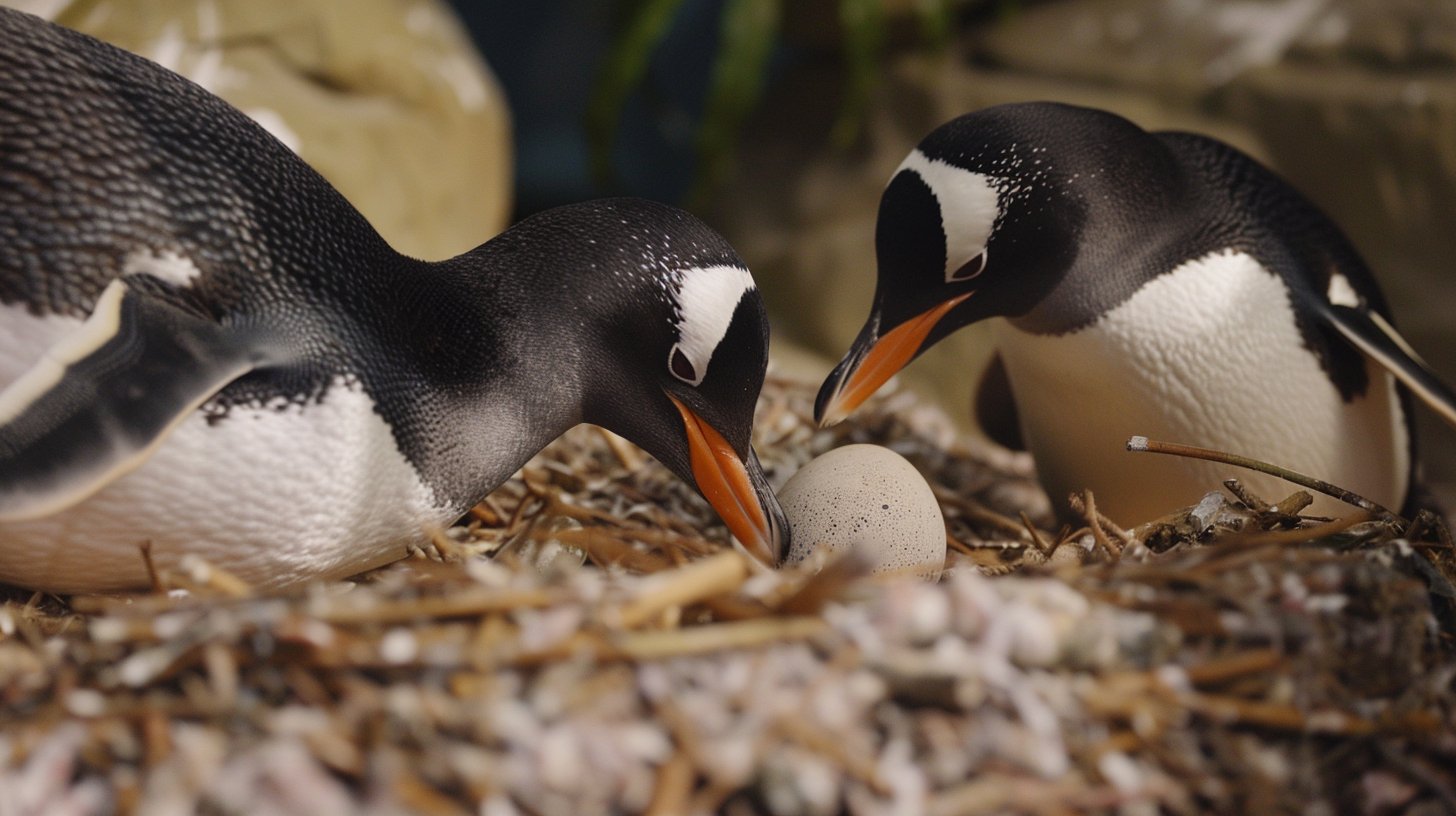 Lesbian Penguins Adopted An Egg (Electra and Viola of Spanish Aquarium) - Chromatic Safari