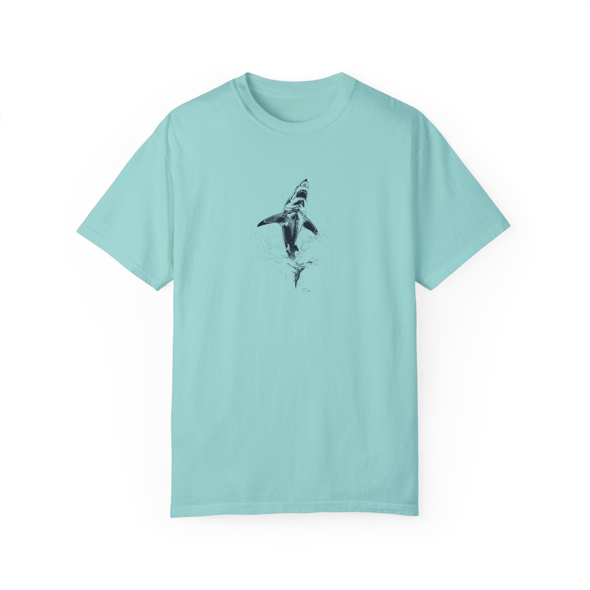 Jumping Great White Shark Shirt - Vintage Illustration Shirt - Eco-Friendly Ocean Conservation Tee Gift For Surfer