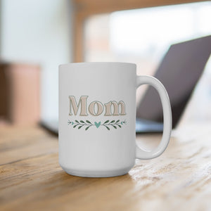 15oz Beluga Mum Mug, Mother's Day Coffee Cup, Gift For Grammy - Mug - Chromatic Safari - 15oz -