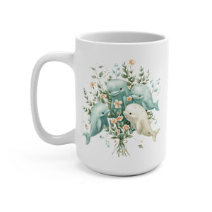 15oz Beluga Mum Mug, Mother's Day Coffee Cup, Gift For Grammy - Mug - Chromatic Safari - 15oz -