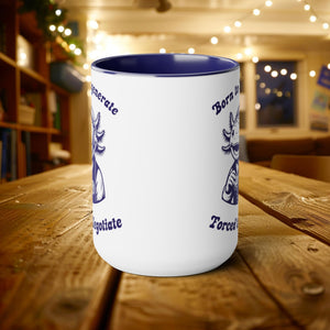 15oz Manager Axolotl Mug, Marine Biology Meme Coffee Cup, Funny Gift For Coworker - Mug - Chromatic Safari - 15oz - Blue