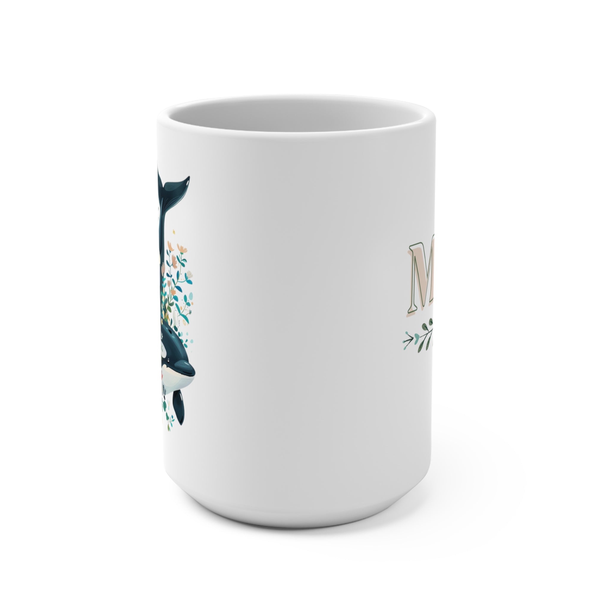 15oz Mom Orca Whale Mug, Grandma Coffee Mug, Happy Mother's Day Gift - Mug - Chromatic Safari - 15oz -