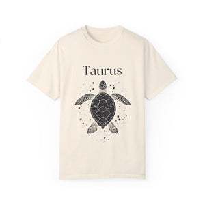 Astrology Taurus Shirt, Sea Turtle Zodiac T Shirt, Astrological Birthday Sign Gift, Horoscope Gifts, Gift For Birthday - T-Shirt - Chromatic Safari - Ivory - S