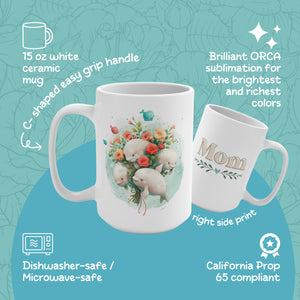 Beautiful Beluga Mum Mug, Mother's Day Grammy Coffee Cup, Gift For Mom - Mug - Chromatic Safari - 15oz -