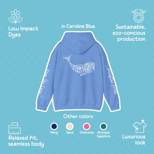 Beluga Whale Design Hoodie: Eco-Friendly, Artistic Sweatshirt for Marine Life Enthusiasts, Perfect for Ocean Conservation Supporters - Chromatic Safari - Navy - S