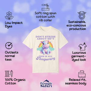 Cute Dont Stress About It Moo Deng Rainbow Shirt, Animal Lover Social Club EST 2024 Tshirt, Pygmy Pork Gift For Her - T-Shirt - Chromatic Safari - Ivory - S