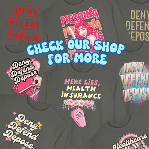 Deny Defend Depose Sweatshirt, Anti Capitalism Progressive Top, Healthcare Reform Activism Tee, Gift For Activist - Sweatshirt - Chromatic Safari - Charcoal - S