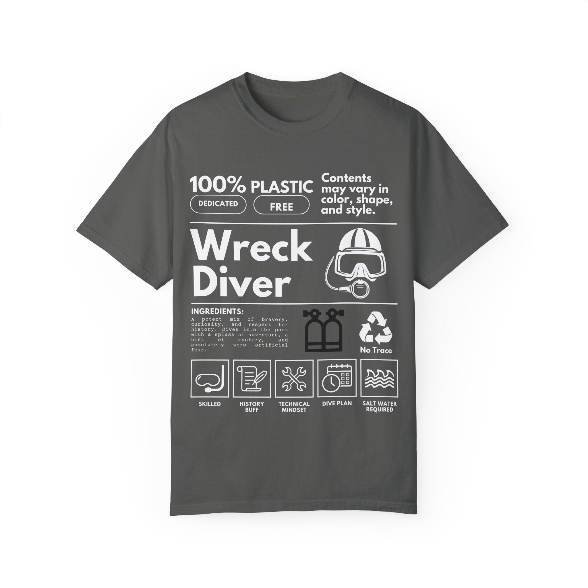 Diving Shirt, Wreck Diver Shirt, Oversized Scuba Diver Shirt, Summers Tshirt, Swimmer Gifts - T-Shirt - Chromatic Safari - Pepper - S