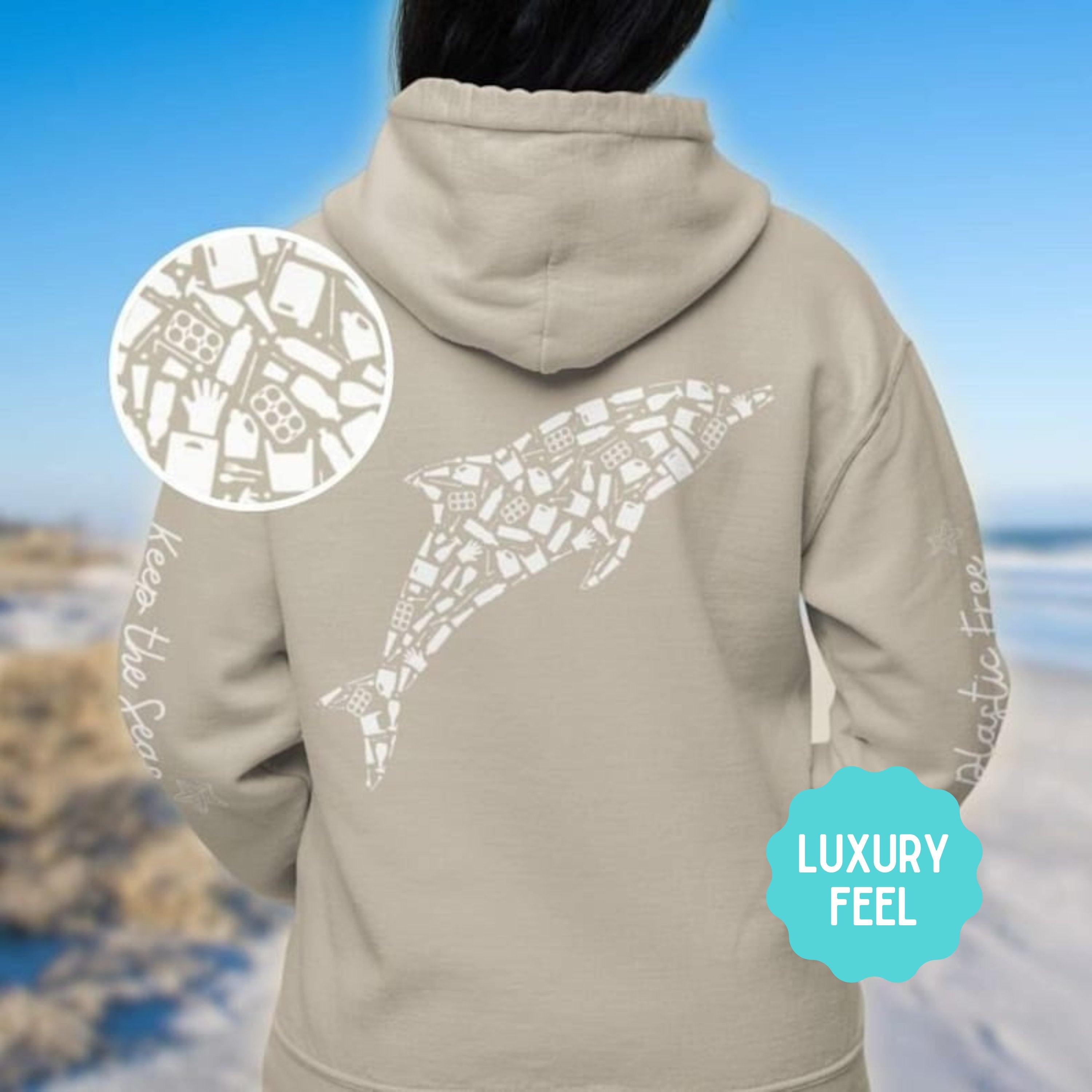 Dolphin Design Hoodie: Eco-Friendly, Cute Animal, Artistic Sweatshirt for Marine Life Enthusiasts, Perfect for Ocean Conservation Supporters - Chromatic Safari - Navy - S