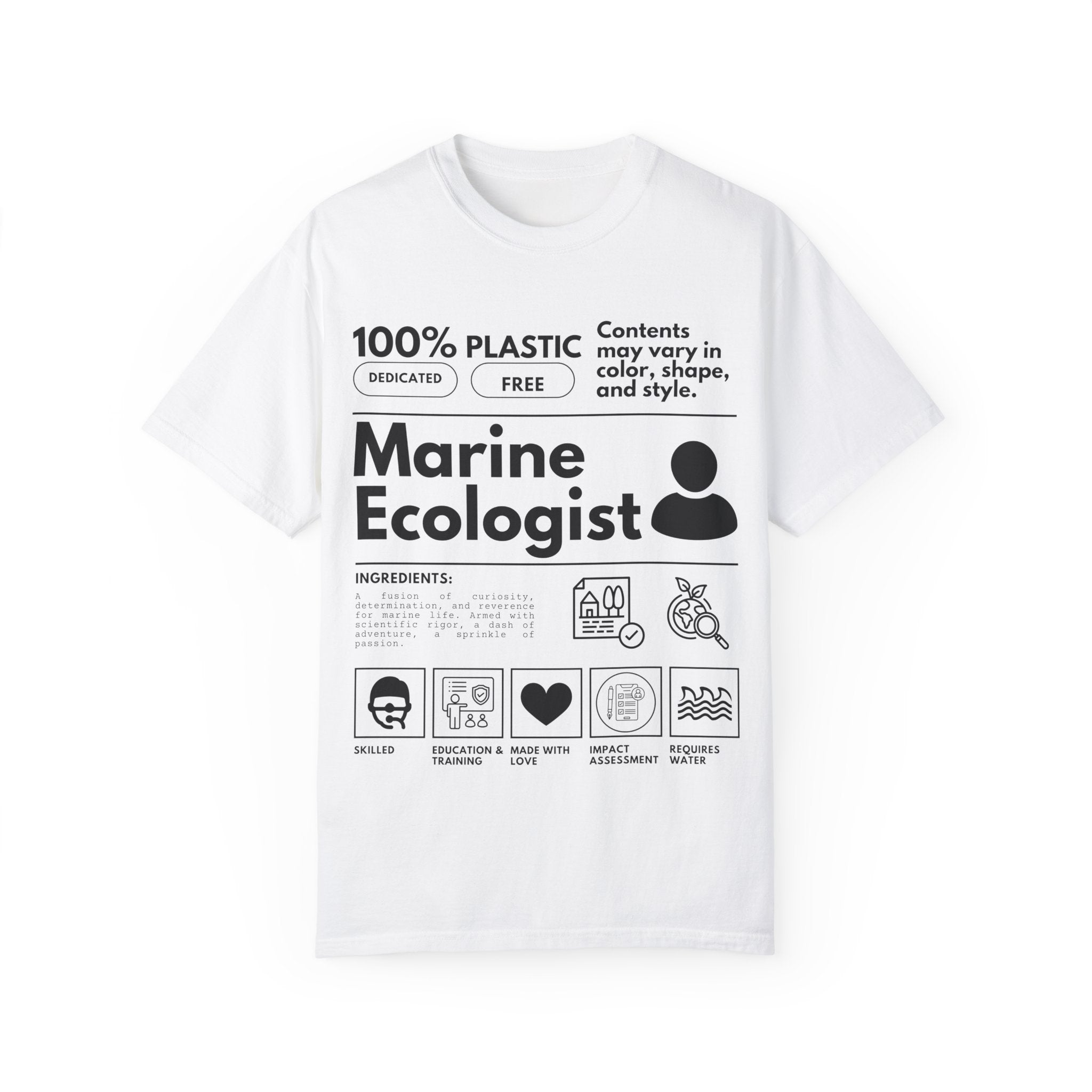 Ecology Shirt, Marine Ecologist Tee, Ocean Conservation Shirt, Summer Tee, Biology Gift - T-Shirt - Chromatic Safari - White - S