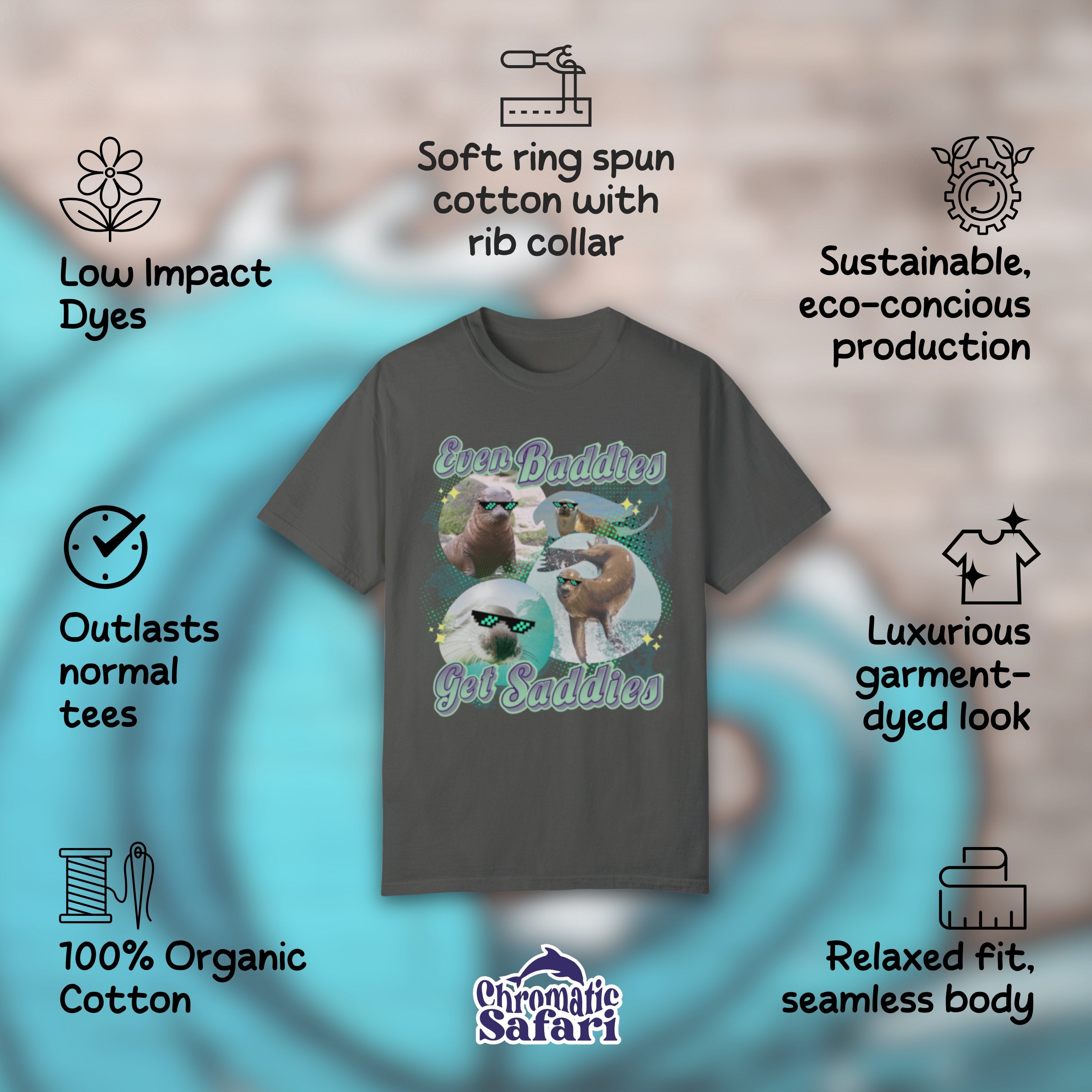 Sea Lion T-Shirt, Vintage Retro Style T-Shirt Sea Lion T-Shirt, Vintage Retro Style T-Shirt