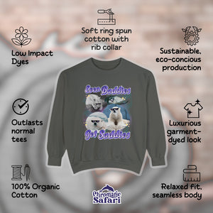 Even Baddies Polar Bear Vintage Sweatshirt, Marine Biology Fun Bootleg Shirt Pullover, Gift for Bear Lover - Sweatshirt - Chromatic Safari - Pepper - S