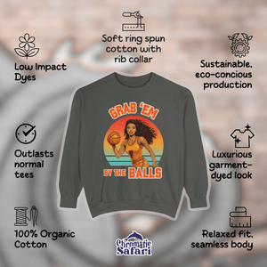 Feminism Sweatshirt, Smash The Patriarchy Basketball Gifts, Sport Pin Up Women Rights Pullover Tee, Gift For Feminist - Sweatshirt - Chromatic Safari - Charcoal - S