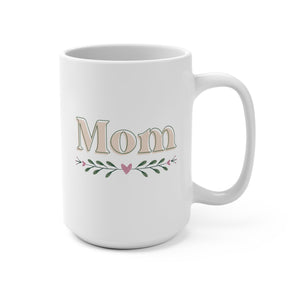 Floral Mom Orca Whale Mug, Mother's Day Grammy Coffee Cup, Gift For The Best Mum - Mug - Chromatic Safari - 15oz -