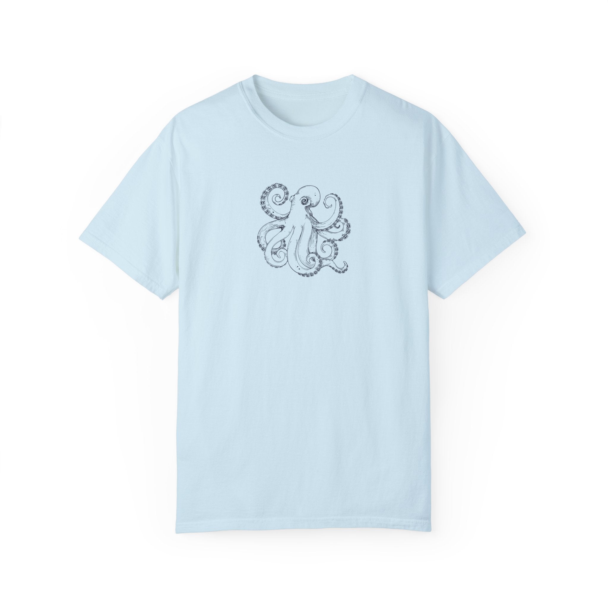 Giant Pacific Octopus Shirt Earth-friendly Comfort Colors Tee, Ocean Conservation Marine Biology Gift, For Locals, Divers & Octopus lover - T-Shirt - Chromatic Safari - Chalky Mint - S