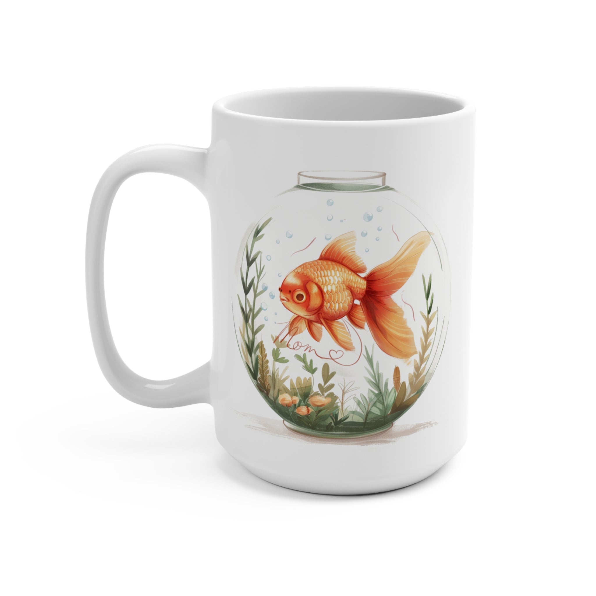 Goldfish Mum Mug 15oz, Mother's Day Coffee Cup for Nana, Perfect Gift for Mom and Granmmy - Mug - Chromatic Safari - 15oz -