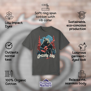 Guitarist Grizzly 399 Mama Bear Vintage Band Shirt, Fun Wildlife Bootleg Shirt, Gift for Bear Lover - T-Shirt - Chromatic Safari - Pepper - S