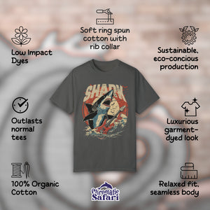 Guitarist Shark Vintage Band Shirt, Marine Biology Fun Bootleg Shirt, Gift for Shark Lover - T - Shirt - Chromatic Safari - Pepper - S