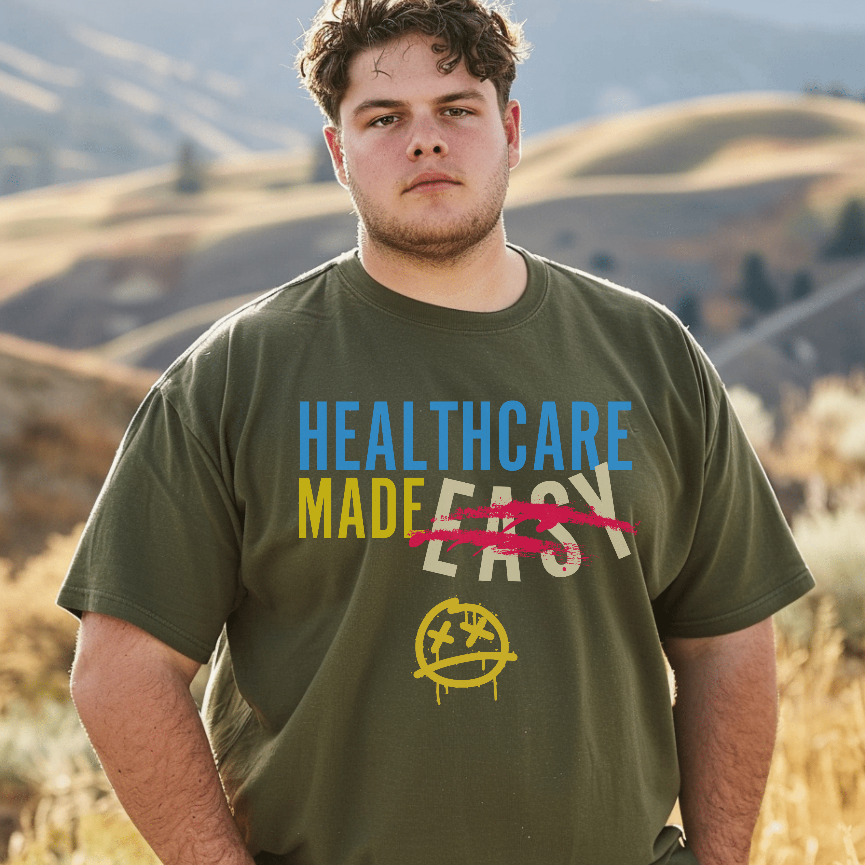 Health Care Protest Shirt, Anticapitalism Social Justice Top, Human Rights Tee, Gift For Activism - T-Shirt - Chromatic Safari - Moss - S