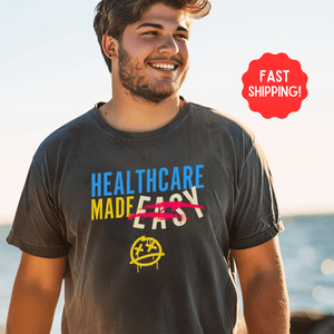 Health Care Protest Shirt, Anticapitalism Social Justice Top, Human Rights Tee, Gift For Activism - T-Shirt - Chromatic Safari - Pepper - S