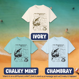 Humpback Whale Anatomy Shirt, Marine Animals Vintage Tshirt, Whale Gifts - T-Shirt - Chromatic Safari - Chalky Mint - S