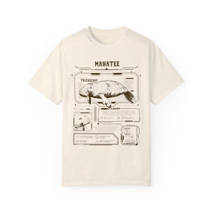 Manatee Futuristic Band Shirt, Marine Animal Cyber Oversized Tshirt, Gift For Divers - T - Shirt - Chromatic Safari - Ivory - S