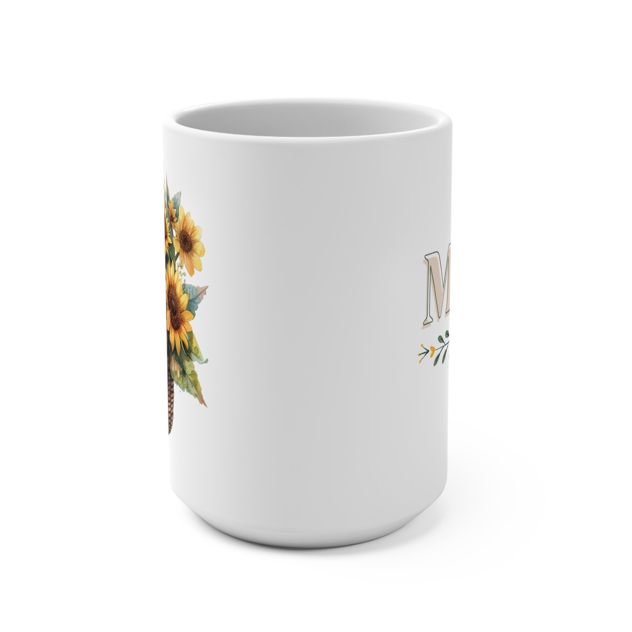 Mothers Day Turtle Mug, Floral Mom Coffee Cup, Gift For Mum - Mug - Chromatic Safari - 15oz -