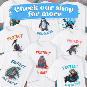 Protect Iceland Puffins Street Art Awareness Shirt, Sealife Ocean Conservation Marine Biology Gift, For Birdwatcher or Conservationist - T - Shirt - Chromatic Safari - White - S