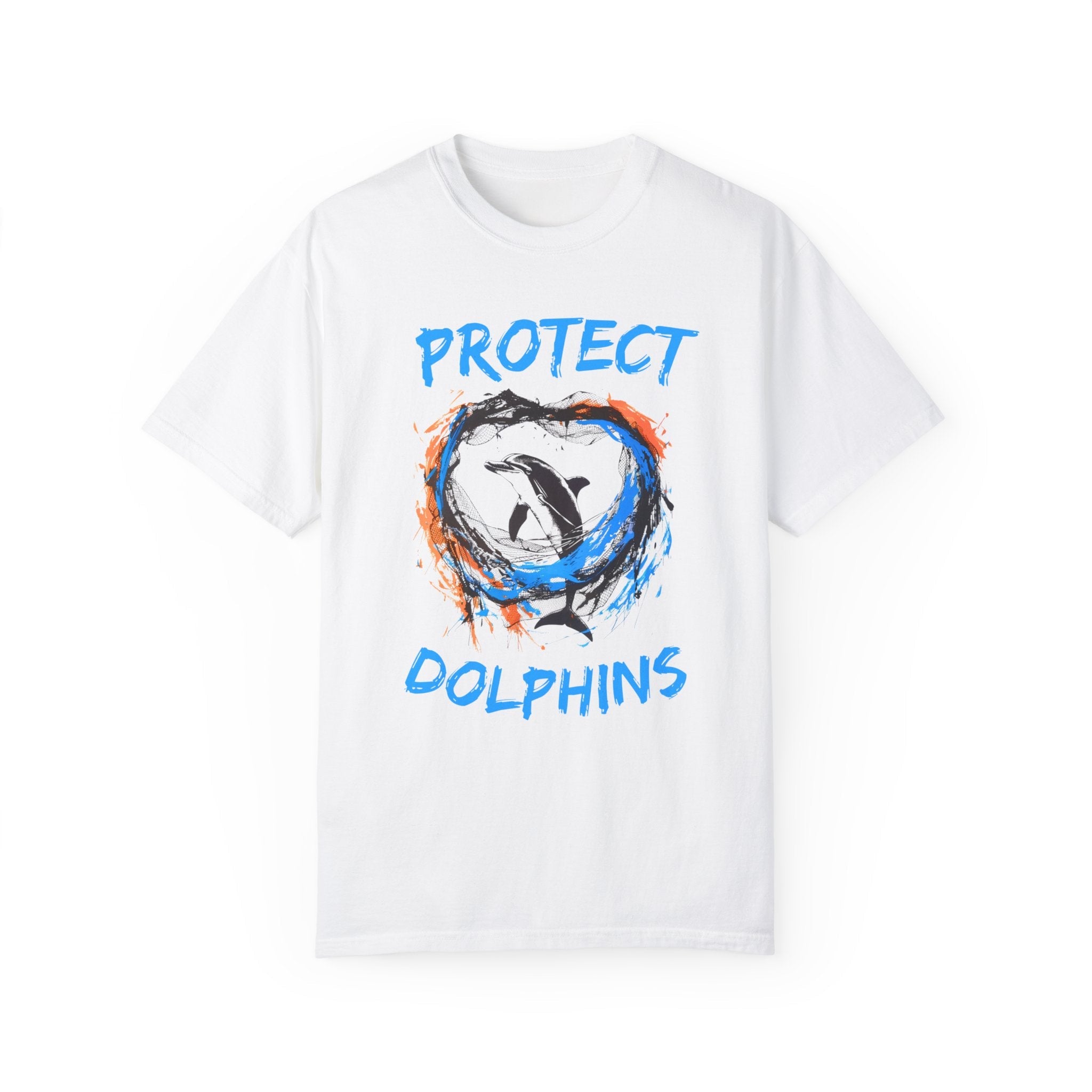 Protect Ocean Dolphin Shirt, Sealife Ocean Conservation Marine Biology Gift, For Locals Volunteers or Conservationist Gift - T - Shirt - Chromatic Safari - White - S