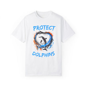 Protect Ocean Dolphin Shirt, Sealife Ocean Conservation Marine Biology Gift, For Locals Volunteers or Conservationist Gift - T - Shirt - Chromatic Safari - White - S