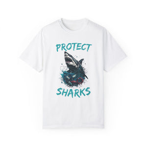 Protect Respect Local Shark Shirt, Sealife Ocean Conservation Marine Biology Gift, For Divers or Conservationist Gift - T - Shirt - Chromatic Safari - White - S