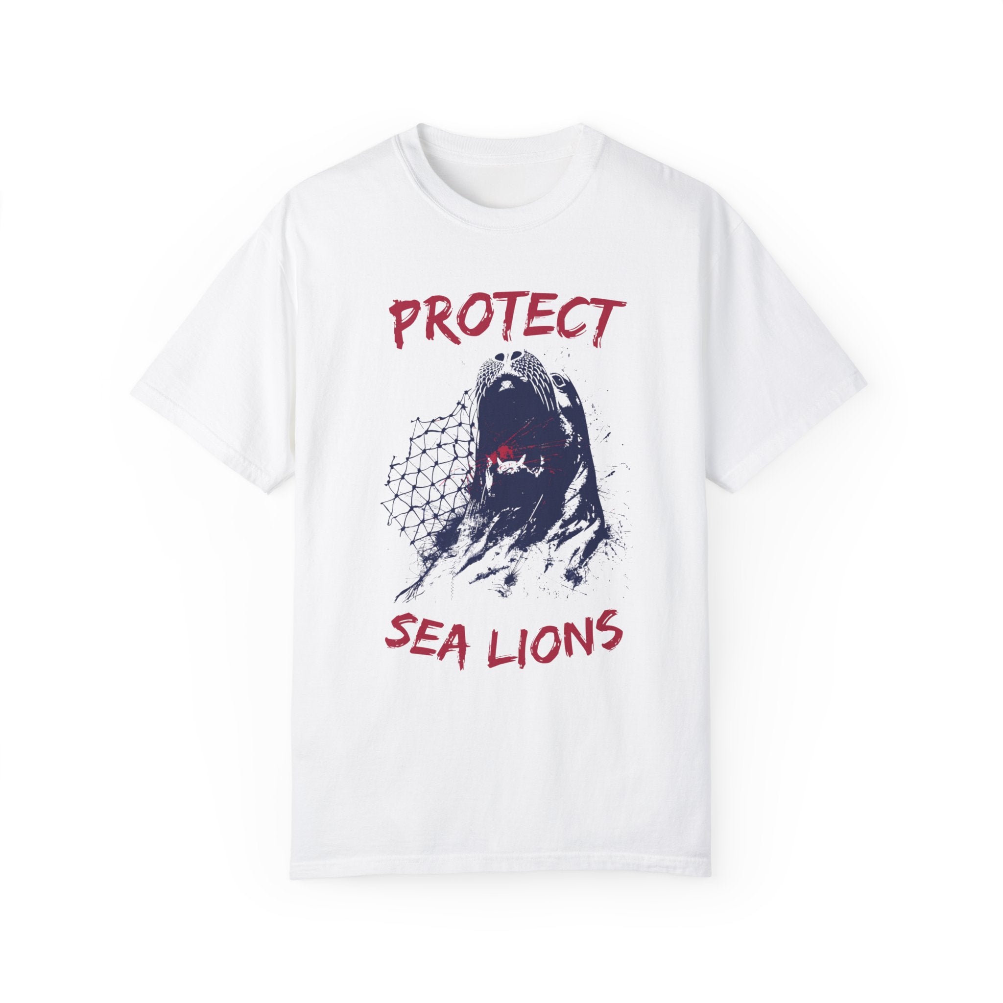 Protect Sea Lions Respect Local Shirt, Sealife Ocean Conservation Marine Biology Gift, For Volunteers or Marine Biologist Gift - T - Shirt - Chromatic Safari - White - S