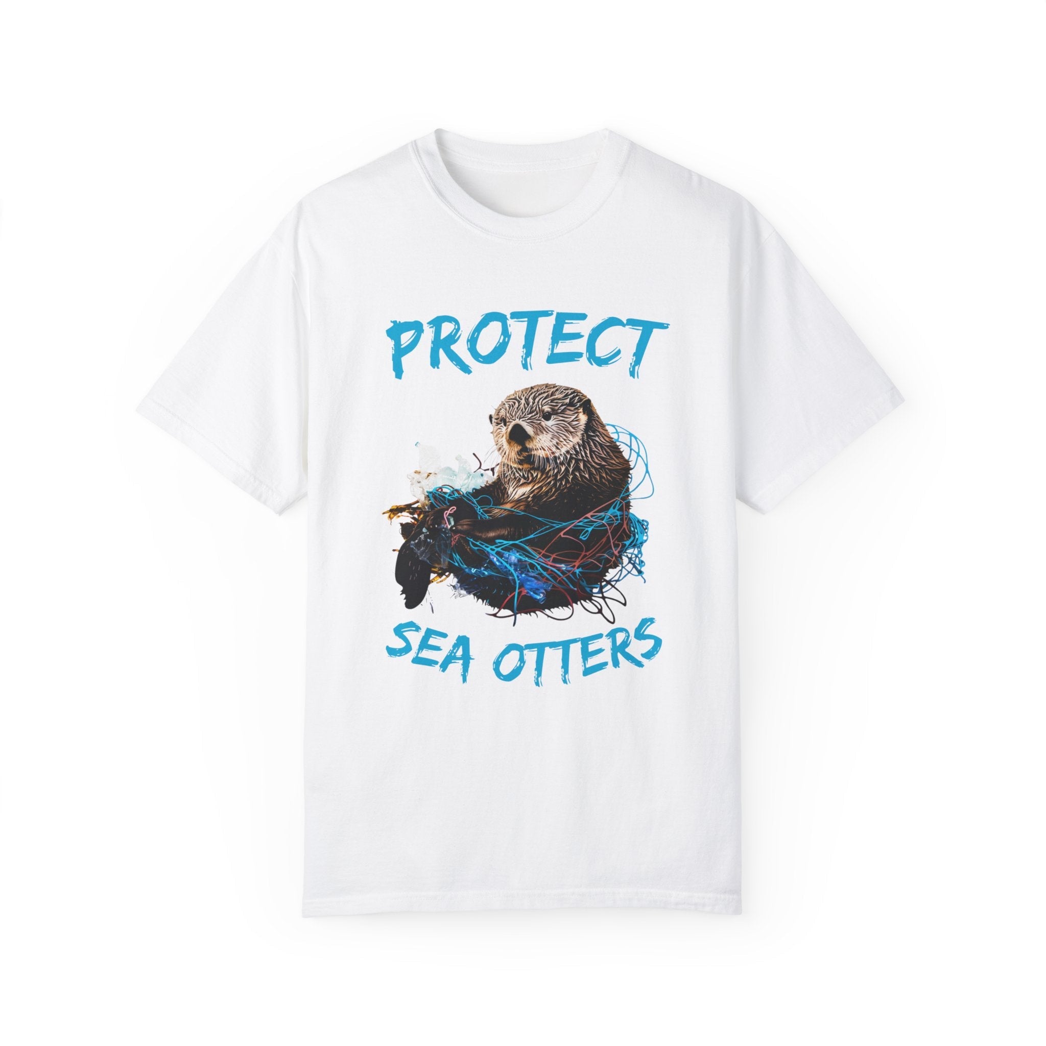 Protect Sea Otter Save The Ocean Shirt, Sealife Ocean Conservation Marine Biology Gift, For Boaters or Locals - T - Shirt - Chromatic Safari - White - S