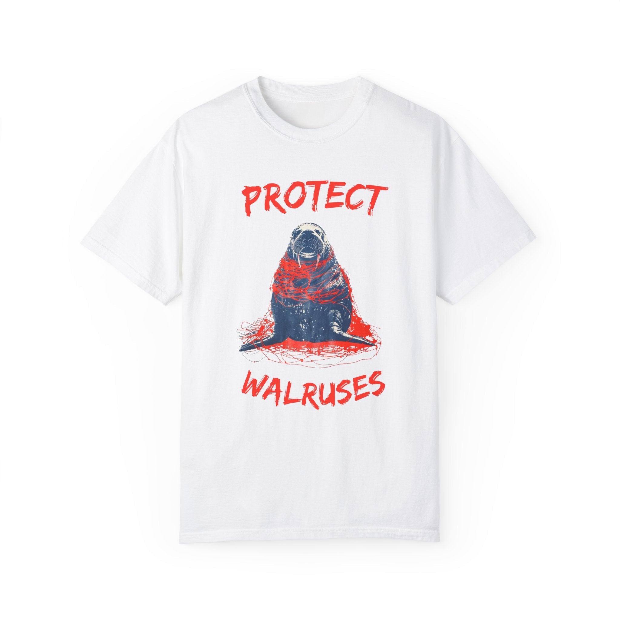 Protect Walruses Ocean Awareness Walrus Shirt, Sealife Ocean Conservation Marine Biology Gift, For Locals and Volunteers - T-Shirt - Chromatic Safari - White - S