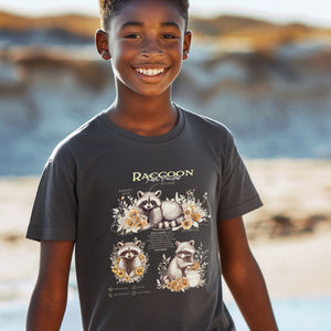 Raccoon Trash Panda Anatomy The Raccoon Opossum Shirt, Funny Animals Opossum Vintage Raccoon Tshirt, Gift For Her or Him, Possum Raccoon Lover - T-Shirt - Chromatic Safari - Pepper - XS Kids Shirt