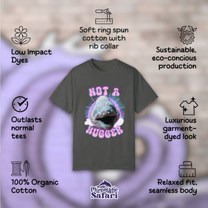 Retro Bootleg Rap Tee Not A Hugger Electric Eel Band Shirt, Fun Ocean Conservation Vintage 90s Tee, Gift For Her or for Coworker - T - Shirt - Chromatic Safari - Pepper - S