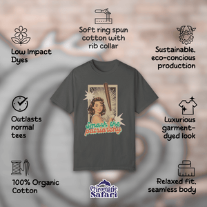 Retro Feminist Shirt, Smash The Patriarchy Tee, Vintage Pin UP Baseball Tee, Gift For Her or Friends - T-Shirt - Chromatic Safari - Moss - S
