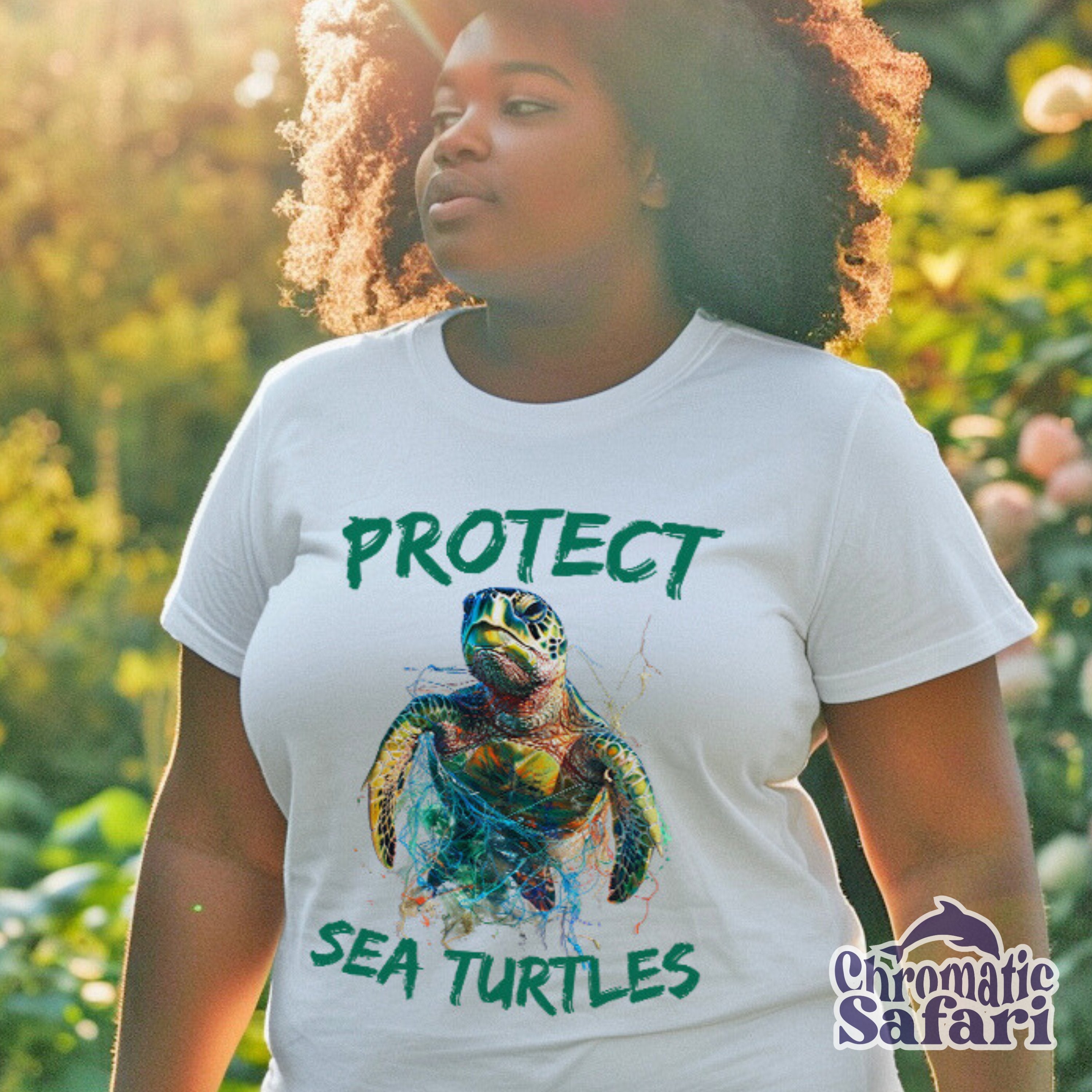 Retro Sea Life Tee Protect Sea Turtles Shirt, Sealife Ocean Conservation Marine Biology Gift, For Divers or Surfers - T - Shirt - Chromatic Safari - White - S