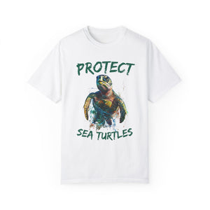 Retro Sea Life Tee Protect Sea Turtles Shirt, Sealife Ocean Conservation Marine Biology Gift, For Divers or Surfers - T - Shirt - Chromatic Safari - White - S