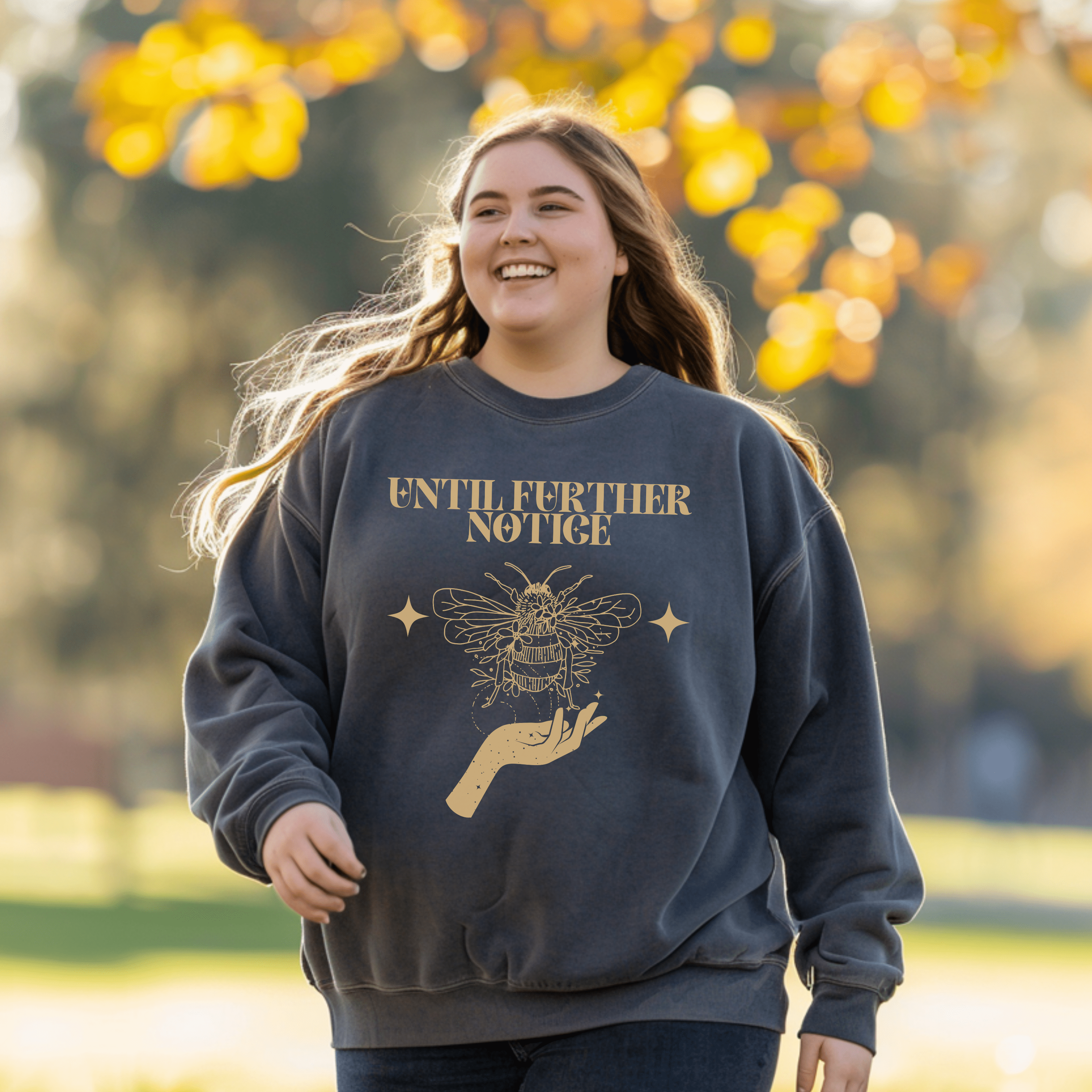 Retro Until Further Notice 4B Sweatshirt, Women Empowerment, Feminist Womens Rights Awareness Pullover Tee, Gift for Her, Gift for Friends - Sweatshirt - Chromatic Safari - Charcoal - S