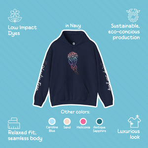 Save the Oceans Jellyfish Hoodie Eco-Friend Sustainable Apparel Jelly Fish Eco-Friendly, Organic Sweatshirt for Marine Life Enthusiasts - Chromatic Safari - Navy - S