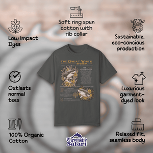 Shark Anatomy Shirt, Vintage Marine Animal Tee, Shark Lover Tshirt Gift, Gift For Surfer or Divers - T-Shirt - Chromatic Safari - Navy - S