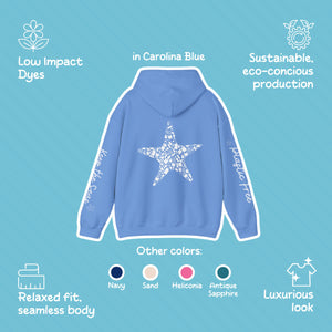 Star Fish Hoodie: Eco-Friend Starfish Sweatshirt Sea Star Marine Life Enthusiasts, Scuba Divers Biologists and Ocean Conservation Supporters - Chromatic Safari - Navy - S