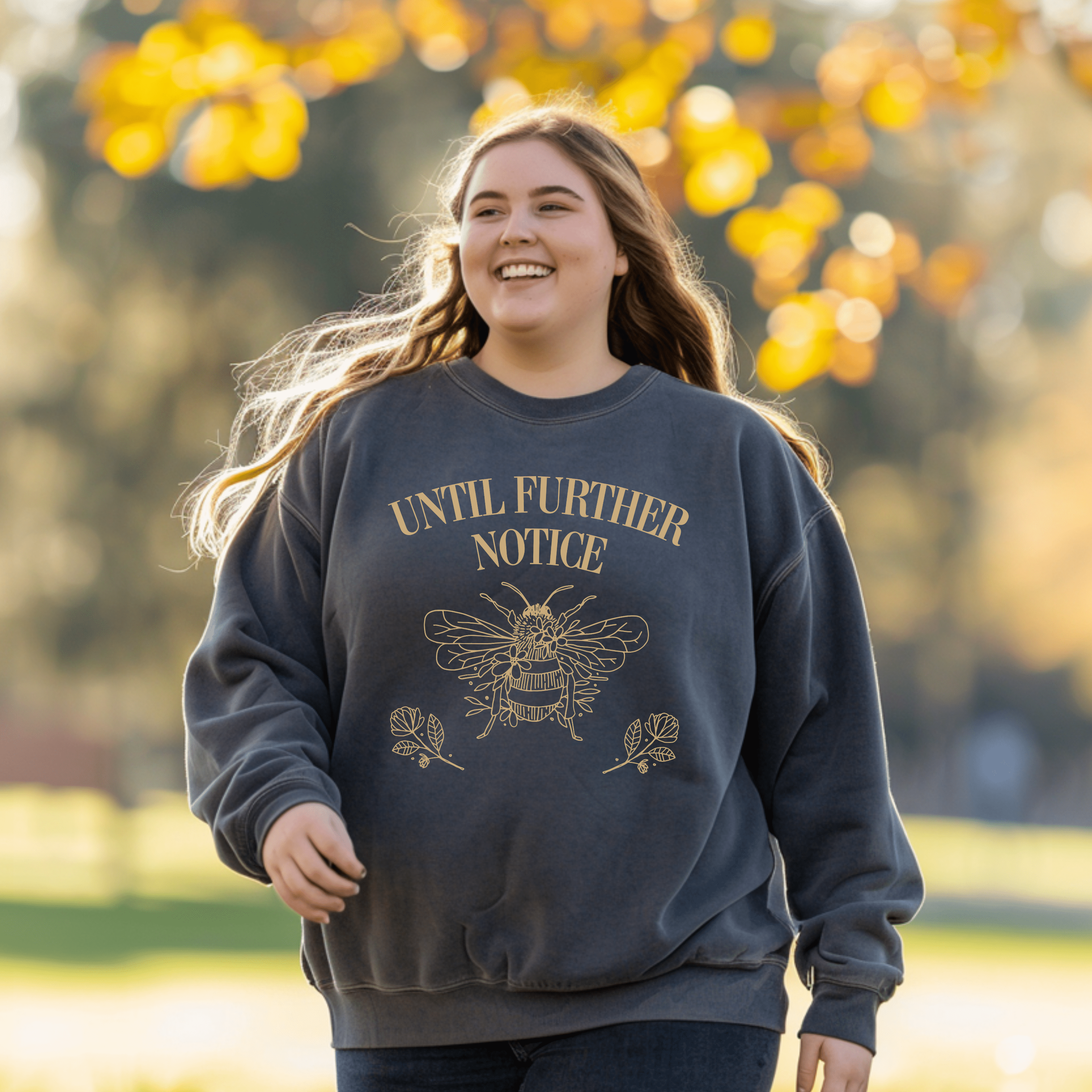 Until Further Notice 4B Movement Sweatshirt, Smash The Patriarchy, Feminist Womens Rights Awareness Pullover Tee, Gift for Her, Gift for Activist - Sweatshirt - Chromatic Safari - Charcoal - S