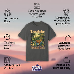 Vintage Everglades Retro National Parks Shirt, Camping Gift Mountain Tee Outdoor Lover Adventure Shirt, For Hiking - T-Shirt - Chromatic Safari - Pepper - S