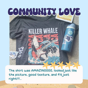 Vintage Guitar Humpback Whale Band Shirt, Marine Biology Fun Bootleg Shirt, Gift for Marine Biologist - T-Shirt - Chromatic Safari - Pepper - S