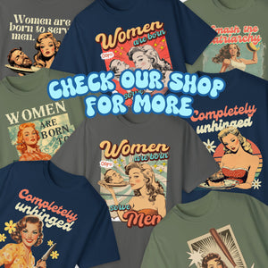 Vintage Retro Fuck Around & Find Out Shirt, Pin Up Cowgirl Shirt, Smash The Patriarchy, Feminist Womens Rights Awareness Tee, Gift for Activist - T-Shirt - Chromatic Safari - Ivory - S