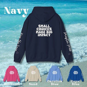 Beluga Design Hoodie: Eco-Friendly, Artistic Sweatshirt for Marine Life Enthusiasts, Perfect for Ocean Conservation Supporters - Chromatic Safari - Navy - S