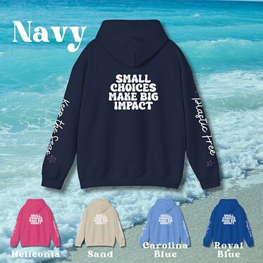Beluga Design Hoodie: Eco-Friendly, Artistic Sweatshirt for Marine Life Enthusiasts, Perfect for Ocean Conservation Supporters - Chromatic Safari - Navy - S